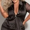 Seven 'til Midnight Plus Size Sincerely Yours Satin Short Set