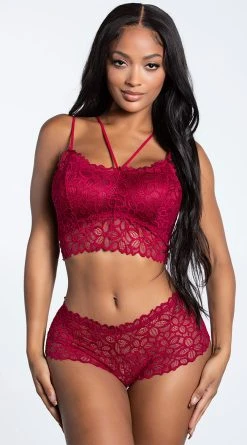 Yandy Fell Into Lace Bralette Set -LEG AVENUE Shop YAL 865 BURG 3 YANDY PS06232021
