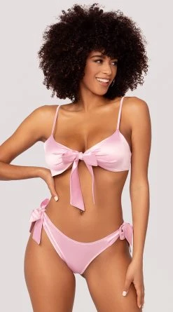 Yandy Gift Of Satin Bra Set -LEG AVENUE Shop YDR YNDY 0011 BRA PANTY SET PINK 11