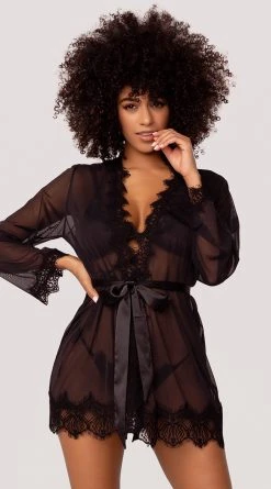 Yandy Simply Sexy Robe And Bra Set 12 Yandy Simply Sexy Robe And Bra Set -LEG AVENUE Shop YDR YNDY 003 BRA PANTY ROBE SET BLACK 10