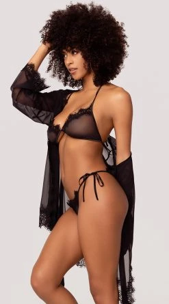 Yandy Simply Sexy Robe And Bra Set 14 Yandy Simply Sexy Robe And Bra Set -LEG AVENUE Shop YDR YNDY 003 BRA PANTY ROBE SET BLACK 46