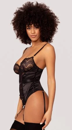 Yandy Hot Take Bustier Set -LEG AVENUE Shop YDR YNDY 0040 BUSTIER G STRING SET BLACK 20