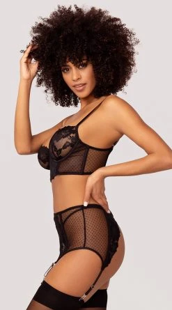 Yandy Classic Luxury Bra Set 8 Yandy Classic Luxury Bra Set -LEG AVENUE Shop YDR YNDY 008 BRA GARTER BELT G STRING LACE SET BLACK 18