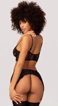 Yandy Classic Luxury Bra Set 11 Yandy Classic Luxury Bra Set -LEG AVENUE Shop YDR YNDY 008 BRA GARTER BELT G STRING LACE SET BLACK 33