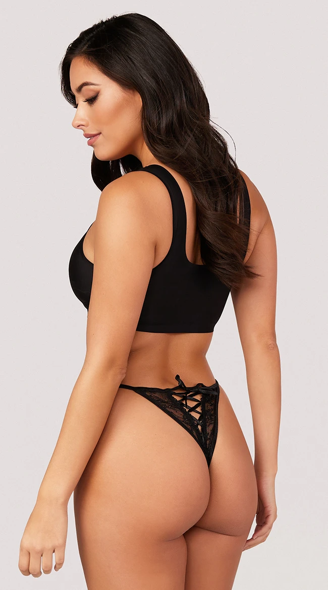 Yandy Deep Affection Lace-Up Panty 3 Yandy Deep Affection Lace-Up Panty - Image 3