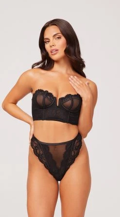 Yandy Stunning Longline Bra Set -LEG AVENUE Shop YO 40 11663 1002 Yandy PS06302022