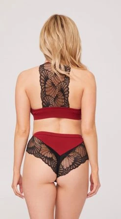 Yandy Cute And Cozy Lounge Bra Set -LEG AVENUE Shop YO LN 11580 RHUBARB 0771 Yandy PS05032022