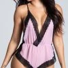 Seven 'til Midnight Sheer Chiffon And Lace Romper