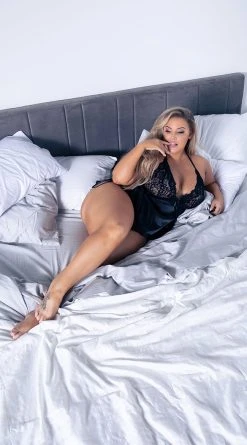 YANDY Plus Size Enticing Words Satin Cami Set -LEG AVENUE Shop YSM PL YA11004X EDS 5 YANDY 2021FALLEDIT